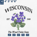 Wisconsin Flower Embroidery Design Wood Violet Download