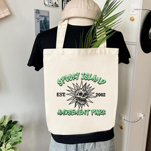 Spooky Amusement Park Embroidery Design Halloween Movie Skull