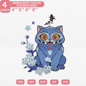 Tiger Bird Embroidery Pattern File