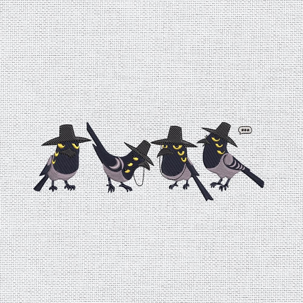 Kpop Demon Hunter Bird Embroidery Design