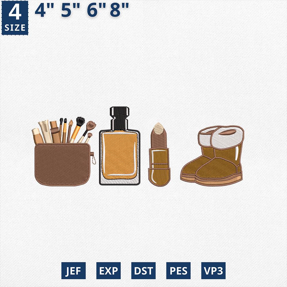 Makeup Perfume Embroidery Design Beauty Icon Fashion