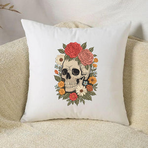 Floral Skull Embroidery Design Halloween Skeleton Flower Spooky