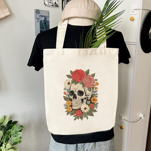 Floral Skull Embroidery Design Halloween Skeleton Flower Spooky