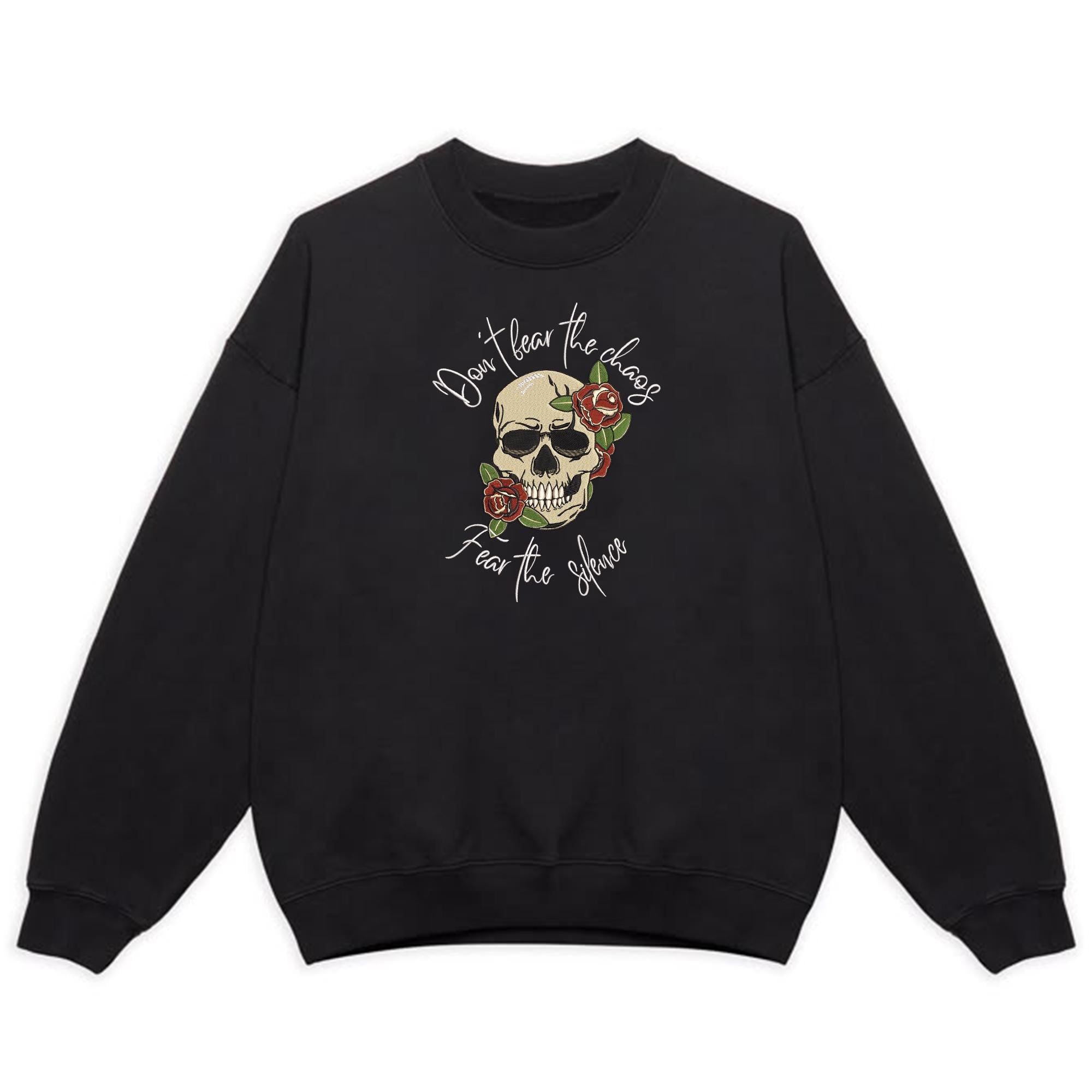 Floral Skull Embroidery Design Halloween Skeleton Flower Spooky