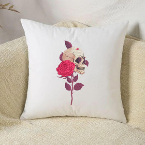 Skull Embroidery Design Halloween Skeleton Roses