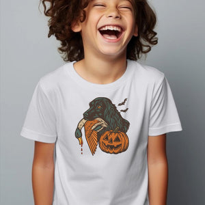 Halloween Dog Embroidery Design Duck Hunting Spooky