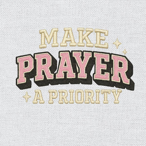 Prayer Priority Embroidery Design PES DST EXP JEF VP3 - ThredViora