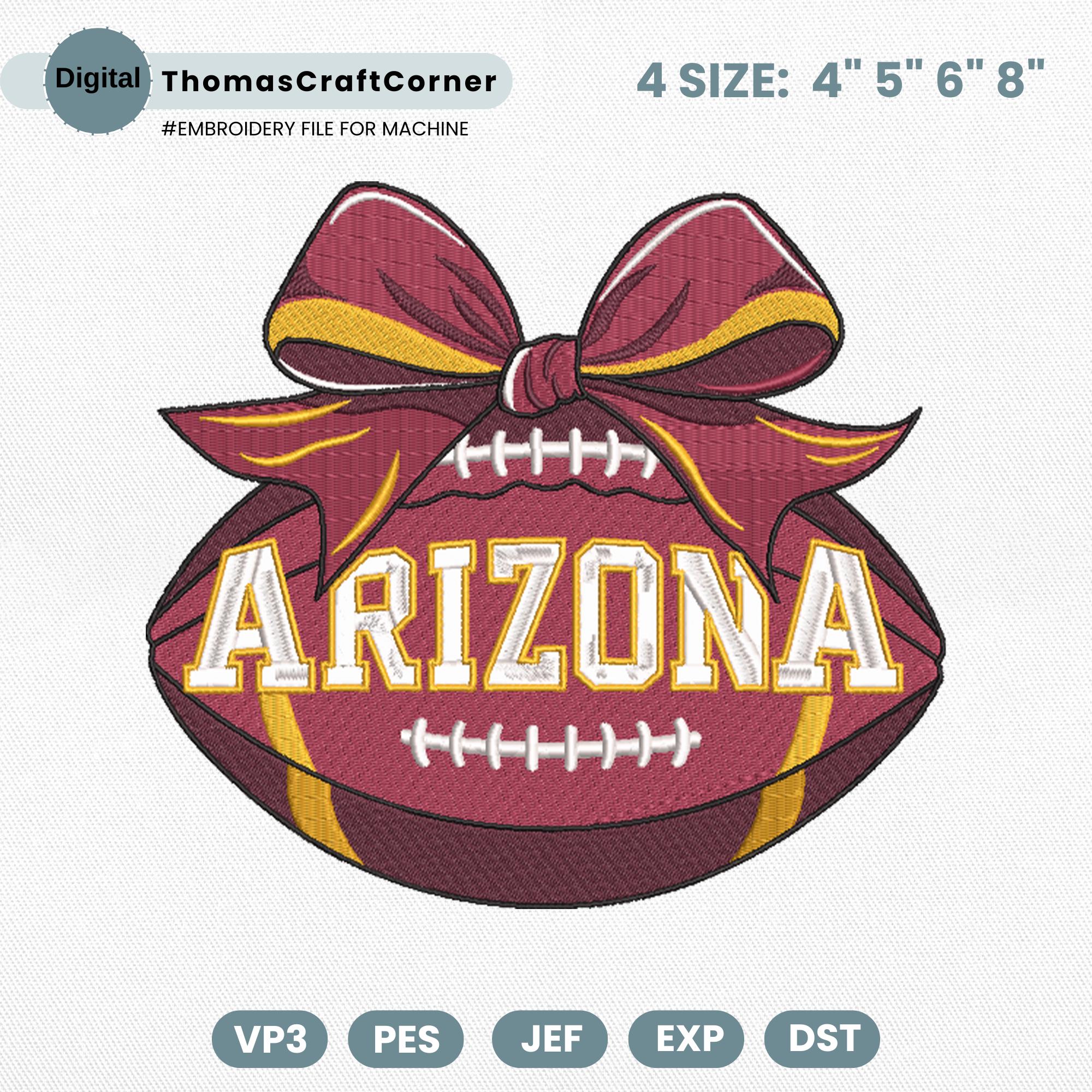 Arizona Football Embroidery Design Sports Logo Machine File