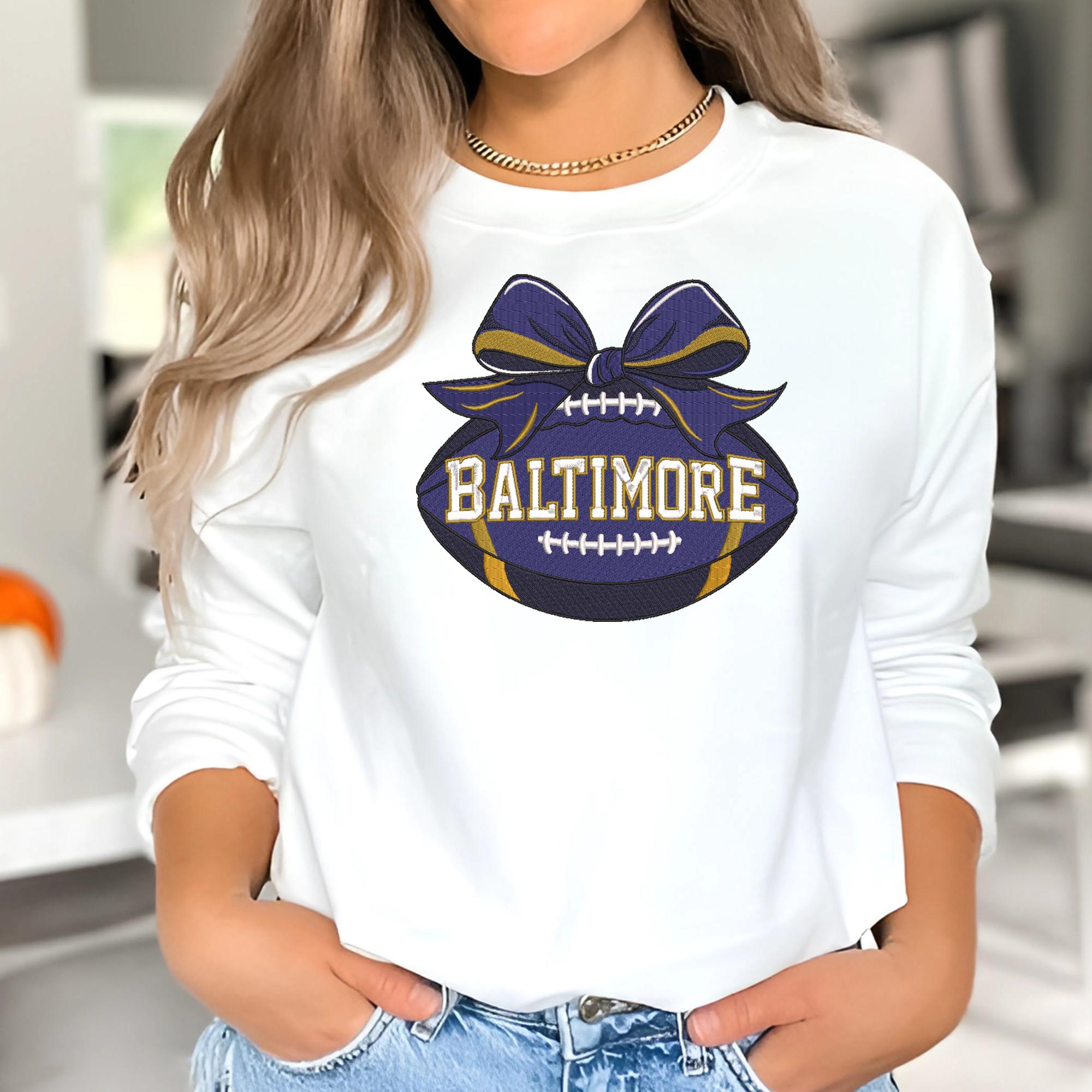 Baltimore Football Embroidery Design Sports Logo Machine File