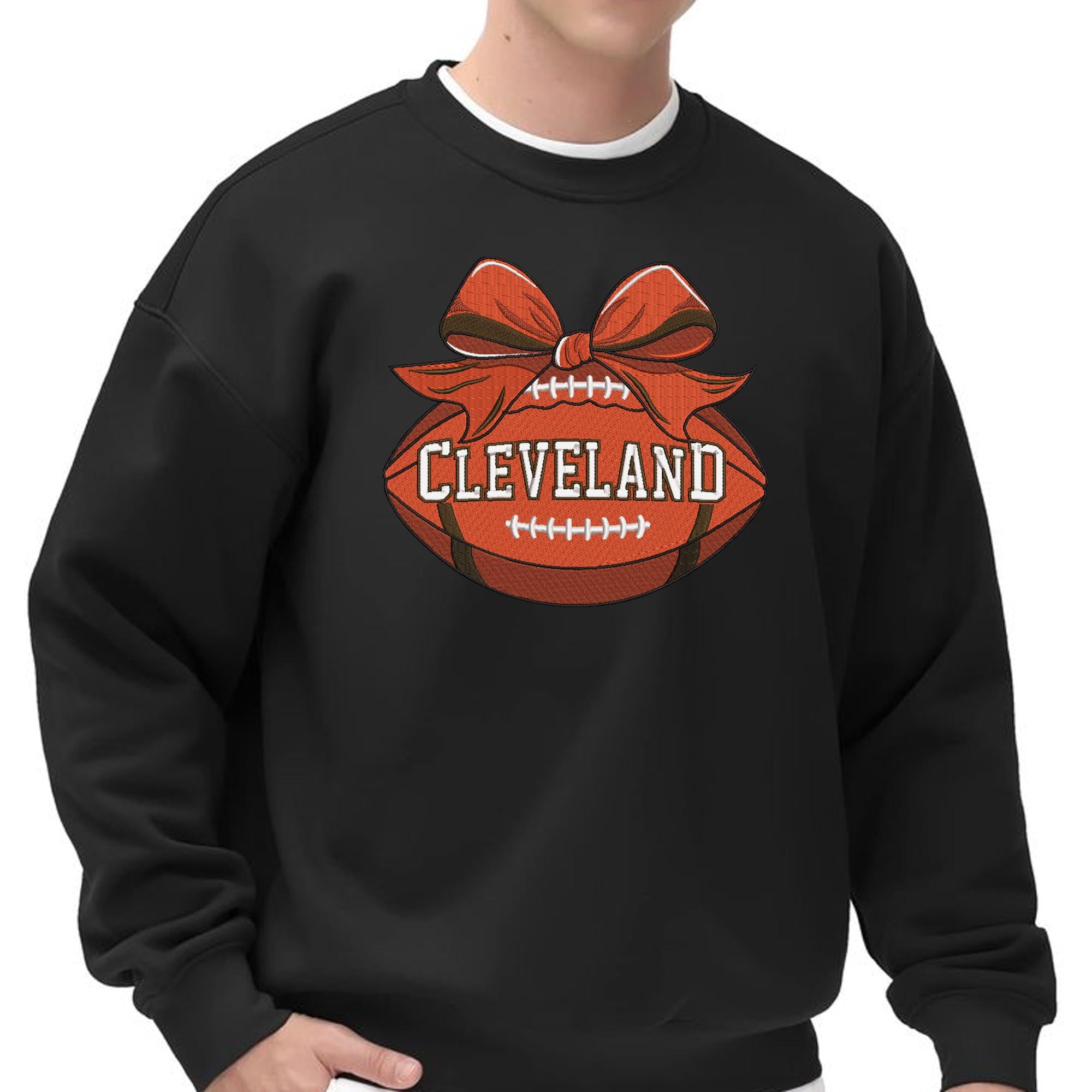 Cleveland Football Embroidery Design Sports Logo Machine File