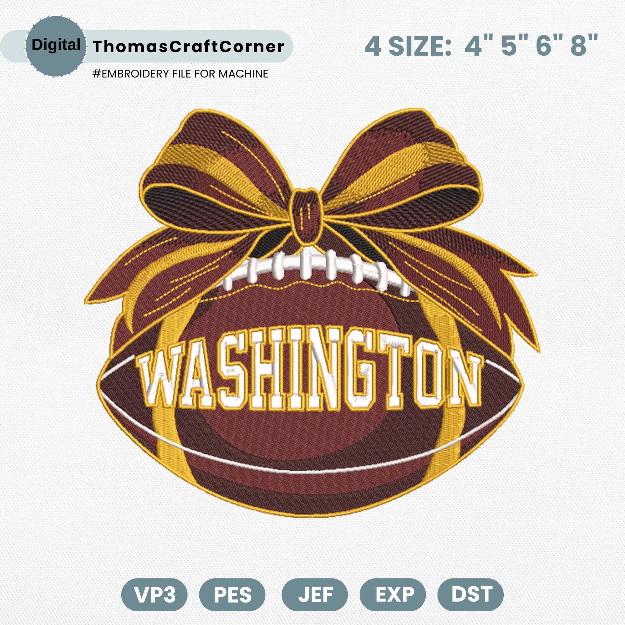Washington Football Embroidery Design Sports Logo Machine File