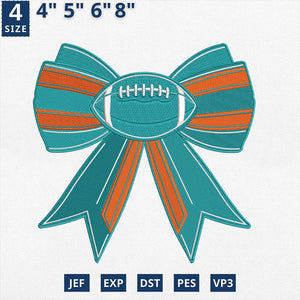 Miami Football Embroidery Design Machine File Game Day