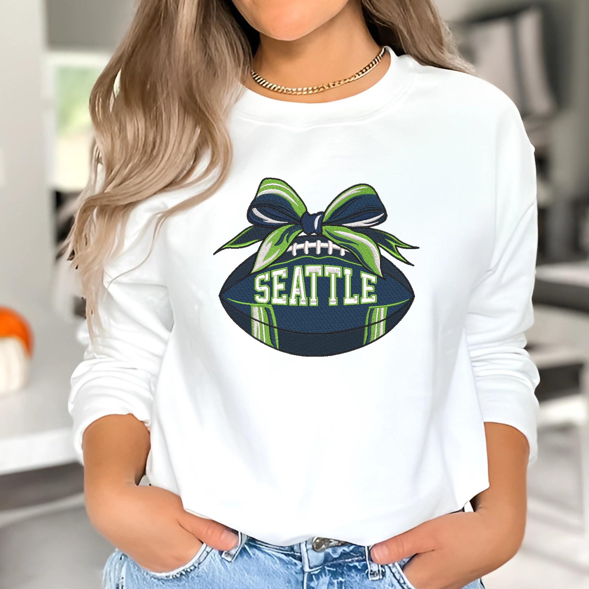 Seattle Football Embroidery Design Sports Logo Machine File