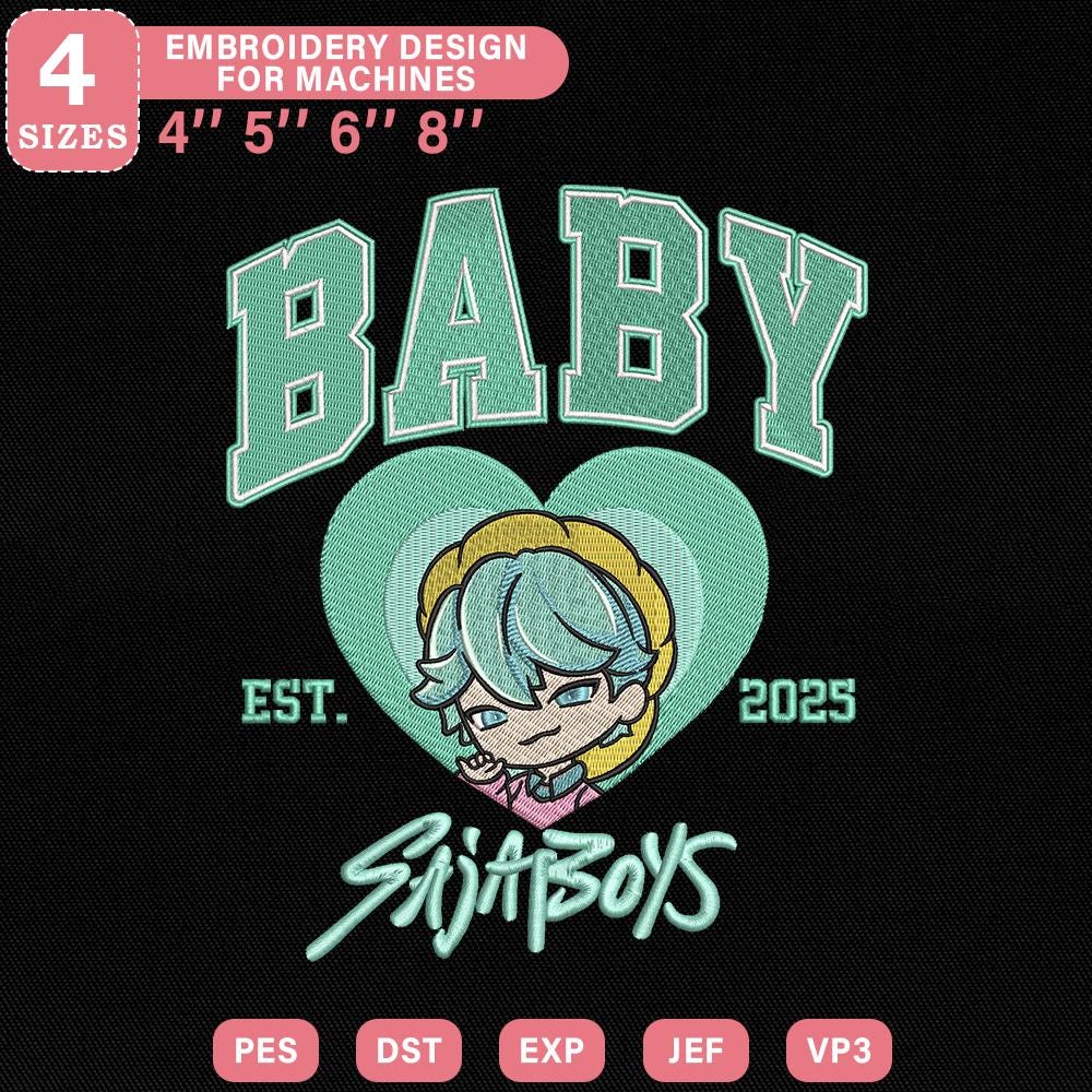 Saja Boys Kpop Embroidery Pattern Design