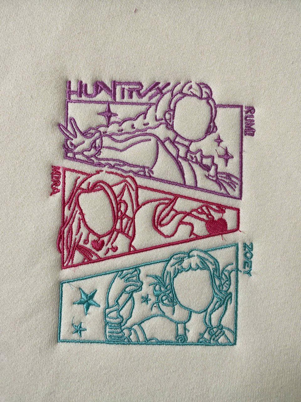 Kpop Demon Hunters Embroidery Design Pattern