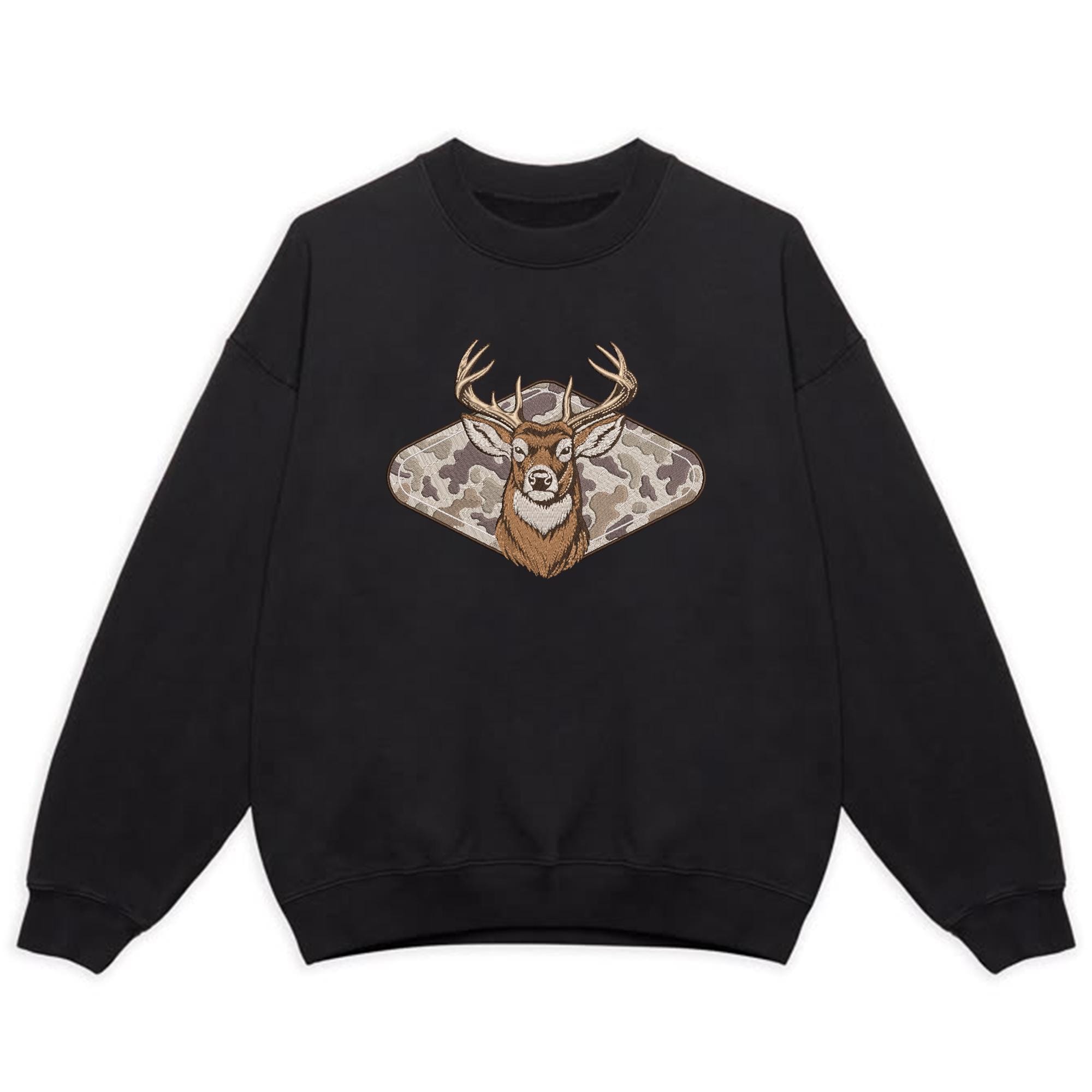 Deer Camo Hunting Embroidery Design Pattern