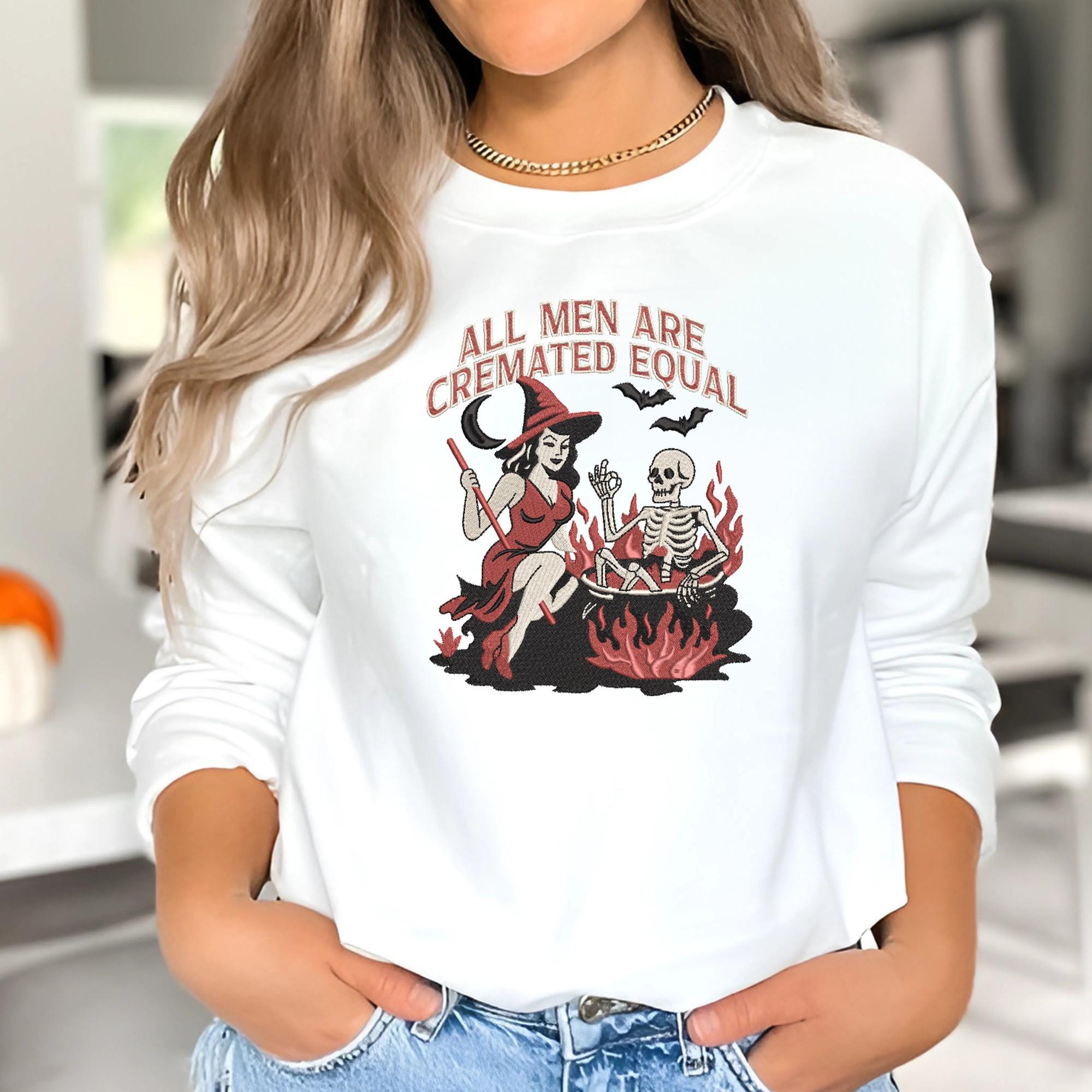 Cremated Men Feminist Halloween Embroidery Design
