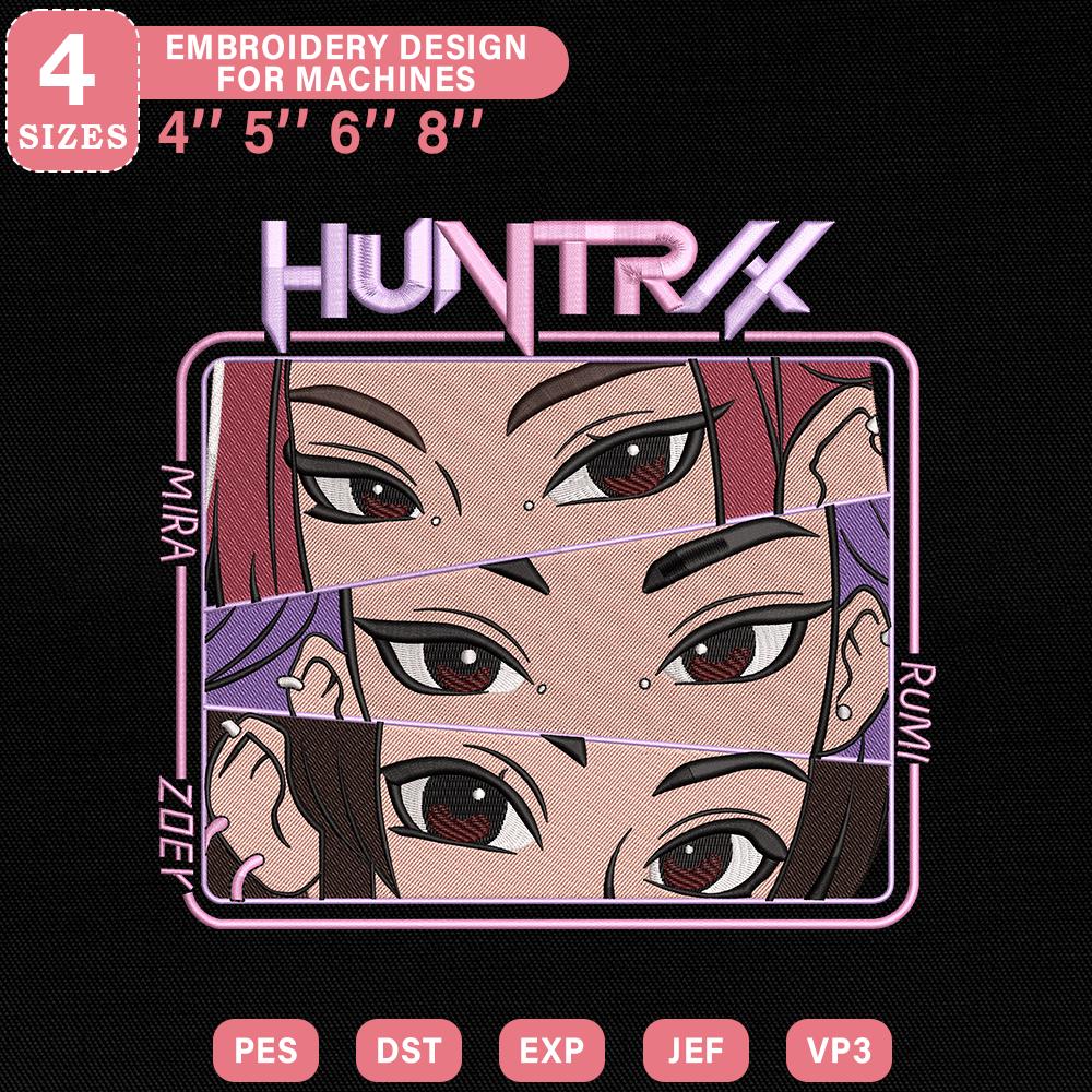 Kpop Demon Hunters Eyes Embroidery Pattern