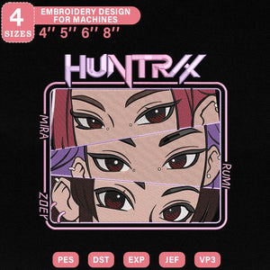 Kpop Demon Hunters Eyes Embroidery Pattern