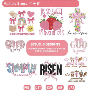 Christian Faith Embroidery Designs - PES, DST, EXP, JEF Files - ThredViora