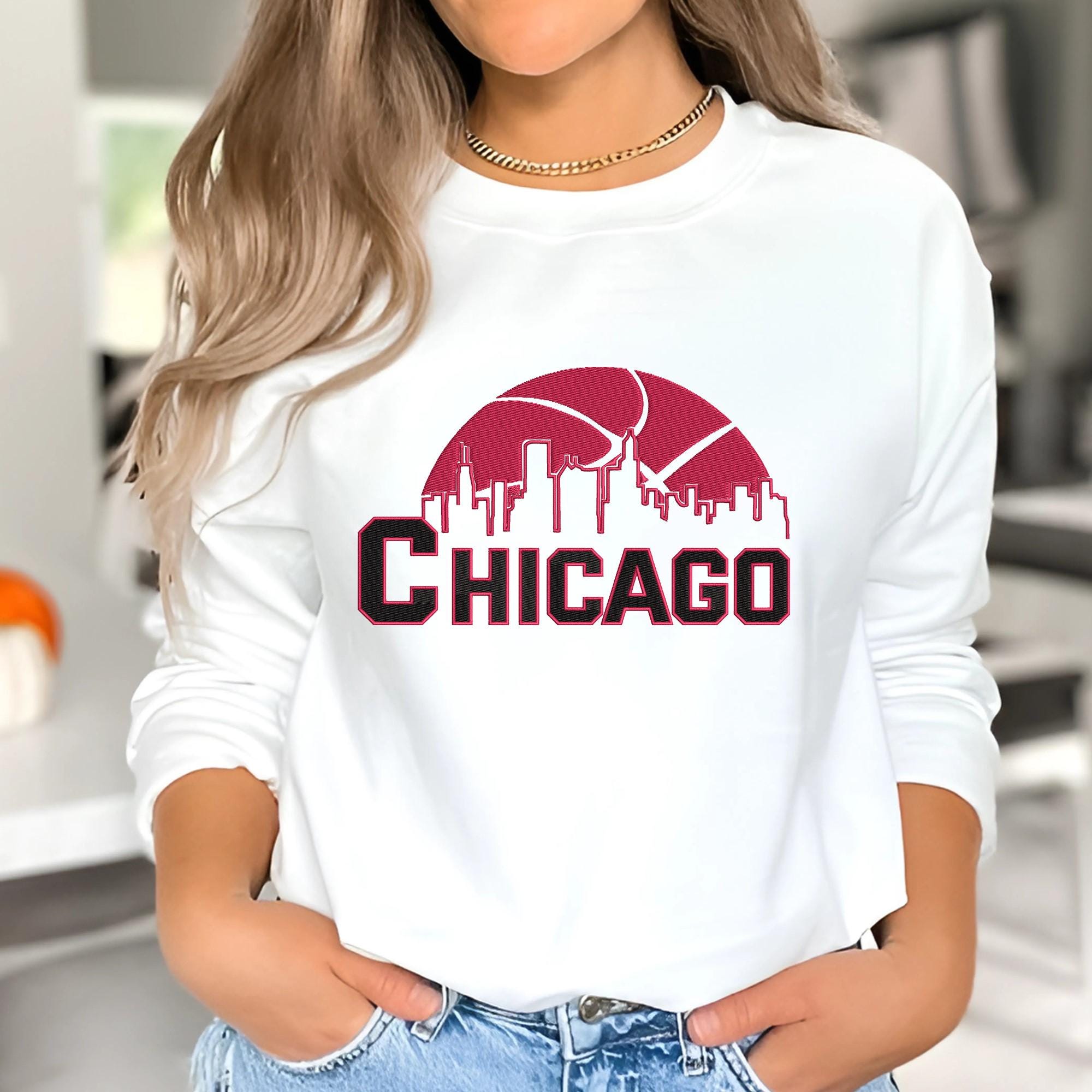 Chicago Basketball Embroidery Design Team Machine File