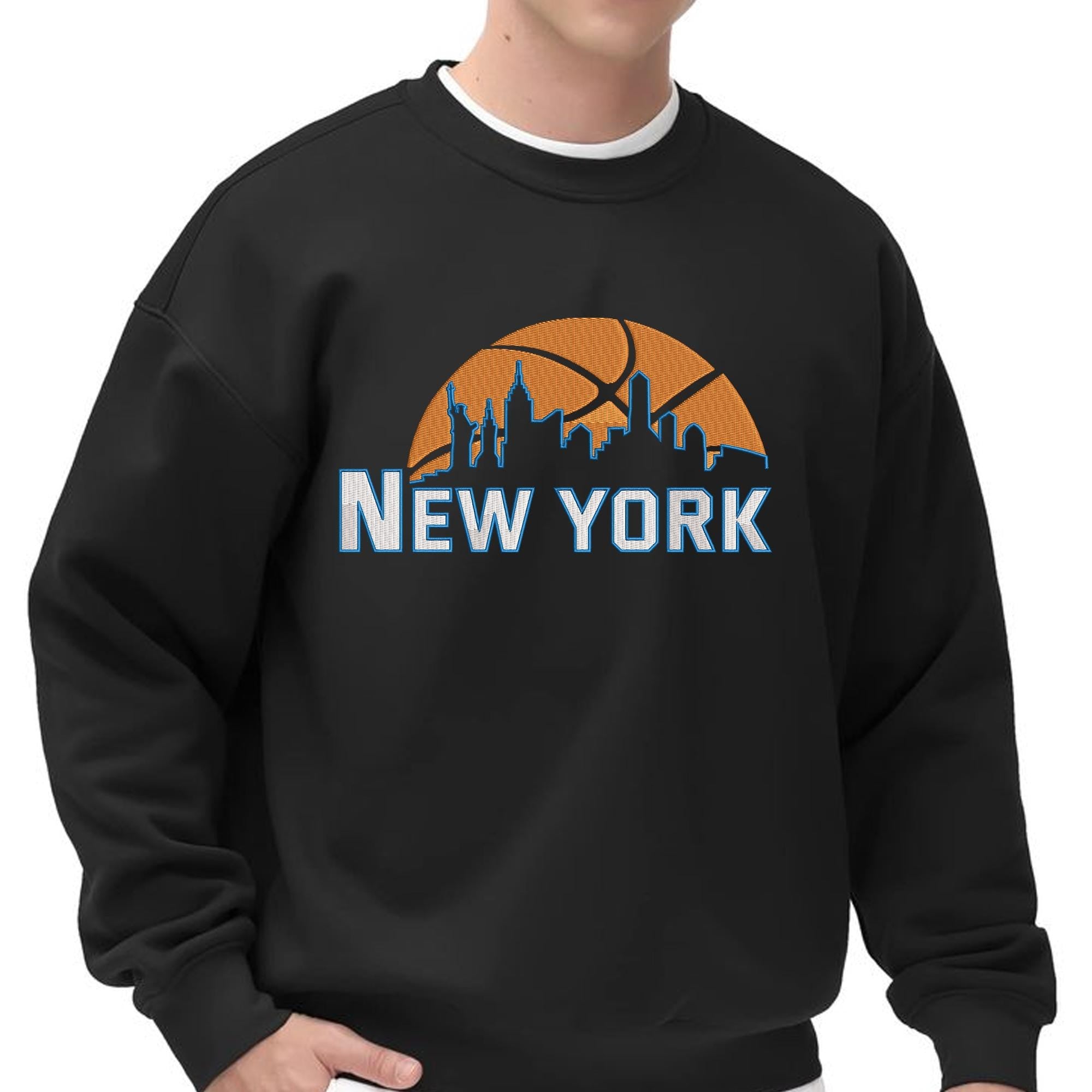 New York Basketball Embroidery Design Team Machine File