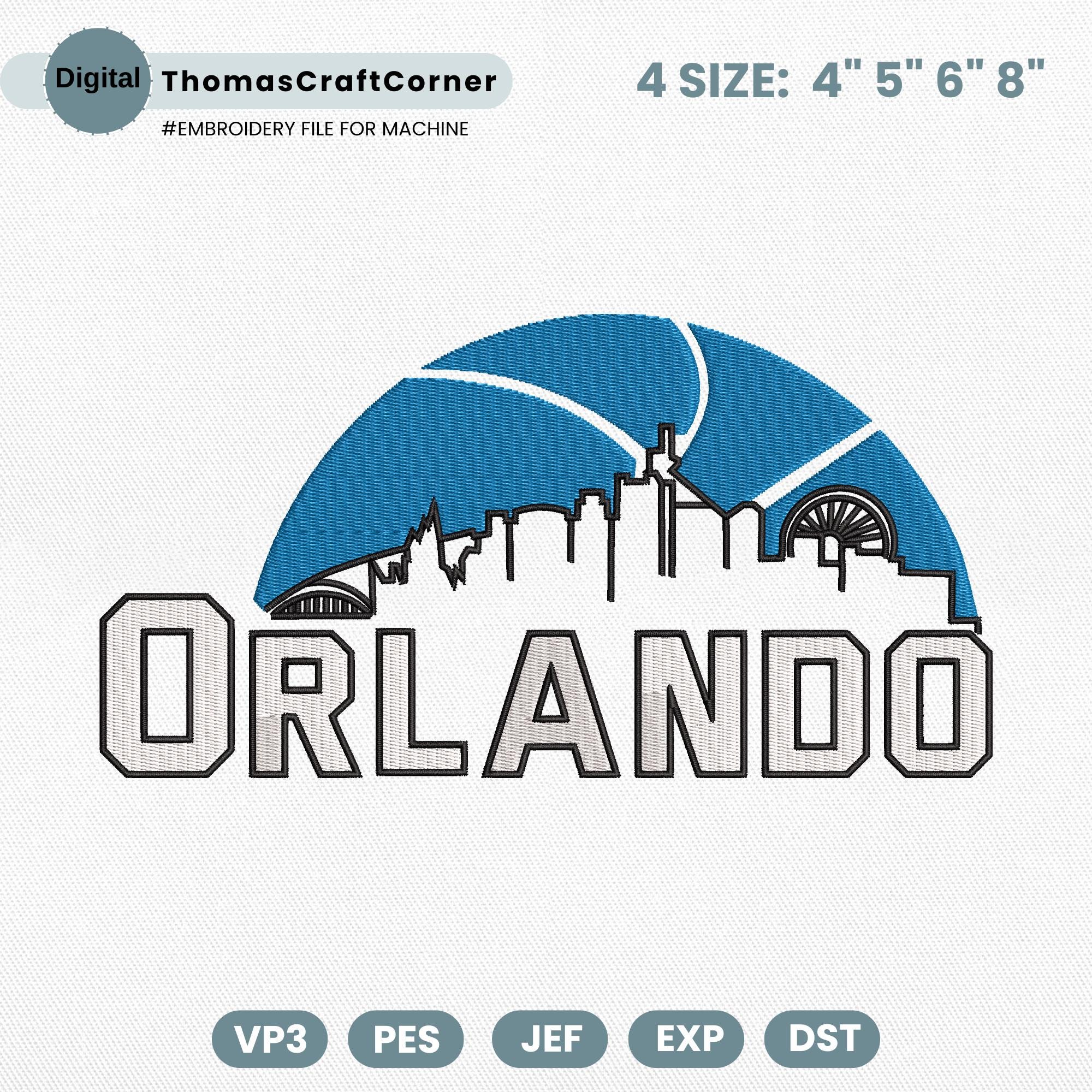 Orlando Basketball Embroidery Design Team File