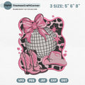 Cowgirl Embroidery Design Country Boots Hat Machine File