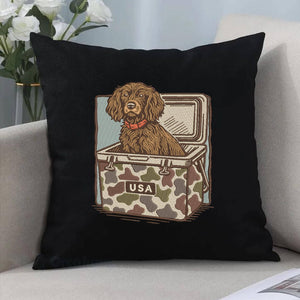 Hunting Dog Cooler Embroidery Design Camo Camping