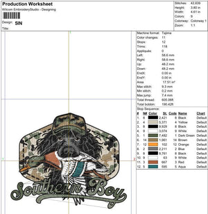 Duck Dog Embroidery Design Camo Hunting Retriever Mallard
