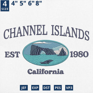 Channel Islands California Ocean Nature Embroidery Design