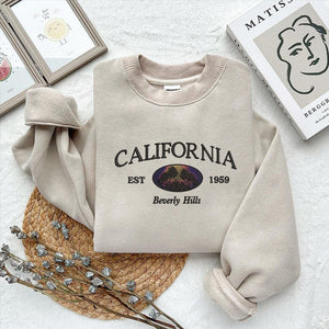 California Beverly Hills Embroidery Design Cityscape USA Souvenir
