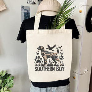 Southern Boy Embroidery Design Hunting Dog Camouflage Duck