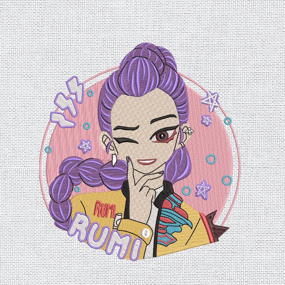 Rumi Demon Hunter Embroidery Pattern Files