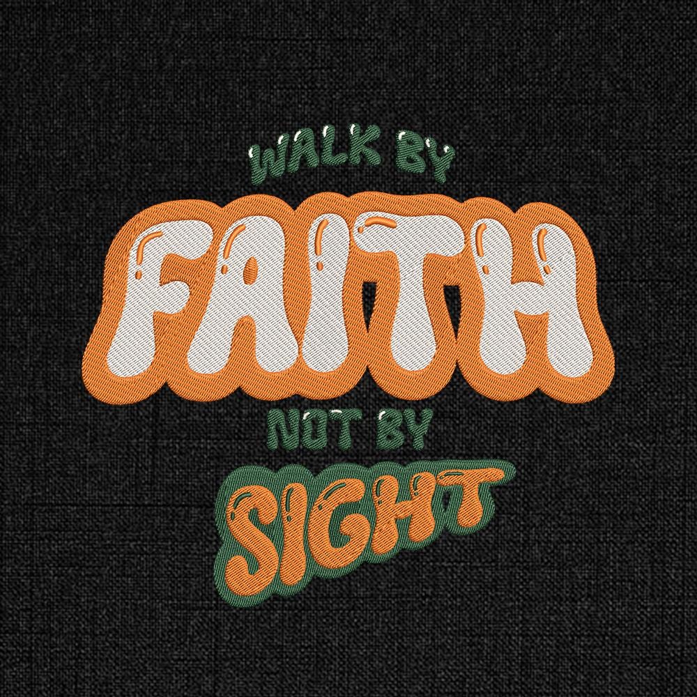 Faith Quote Embroidery Pattern PES DST EXP JEF VP3 - ThredViora