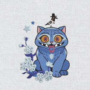 Tiger Bird Embroidery Pattern File
