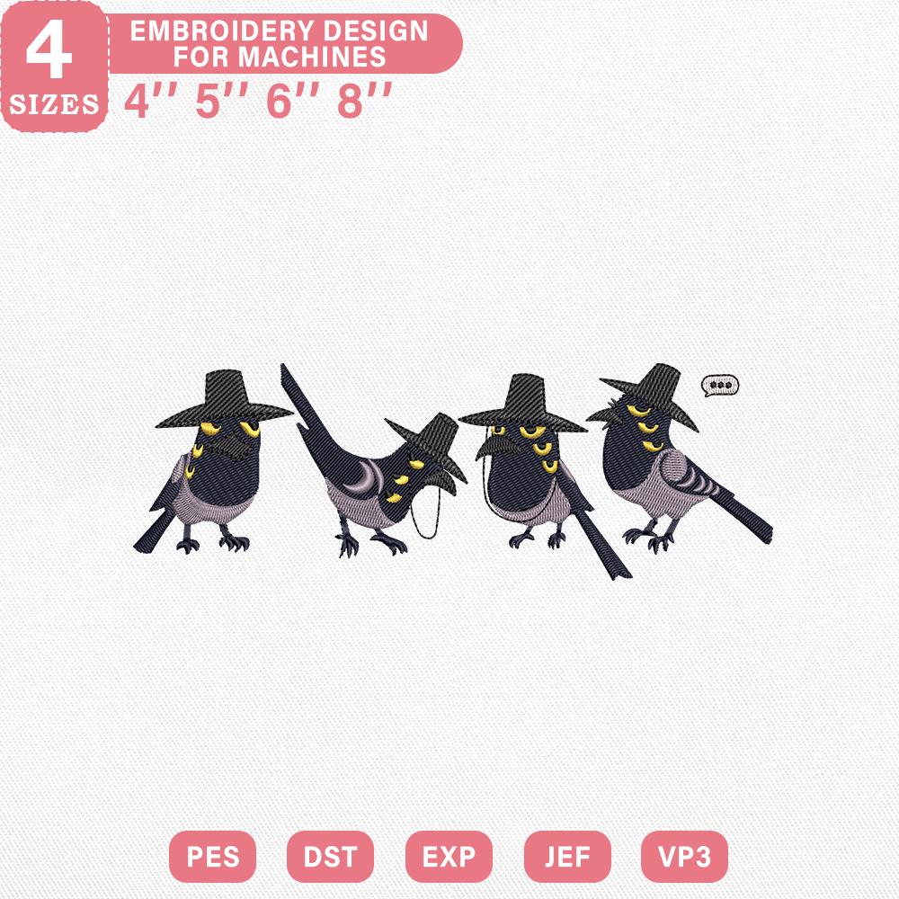Kpop Demon Hunter Bird Embroidery Design