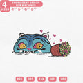 Blue Demon Tiger Embroidery Pattern Design