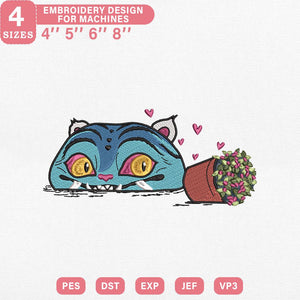 Blue Demon Tiger Embroidery Pattern Design