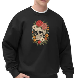 Floral Skull Embroidery Design Halloween Skeleton Flower Spooky