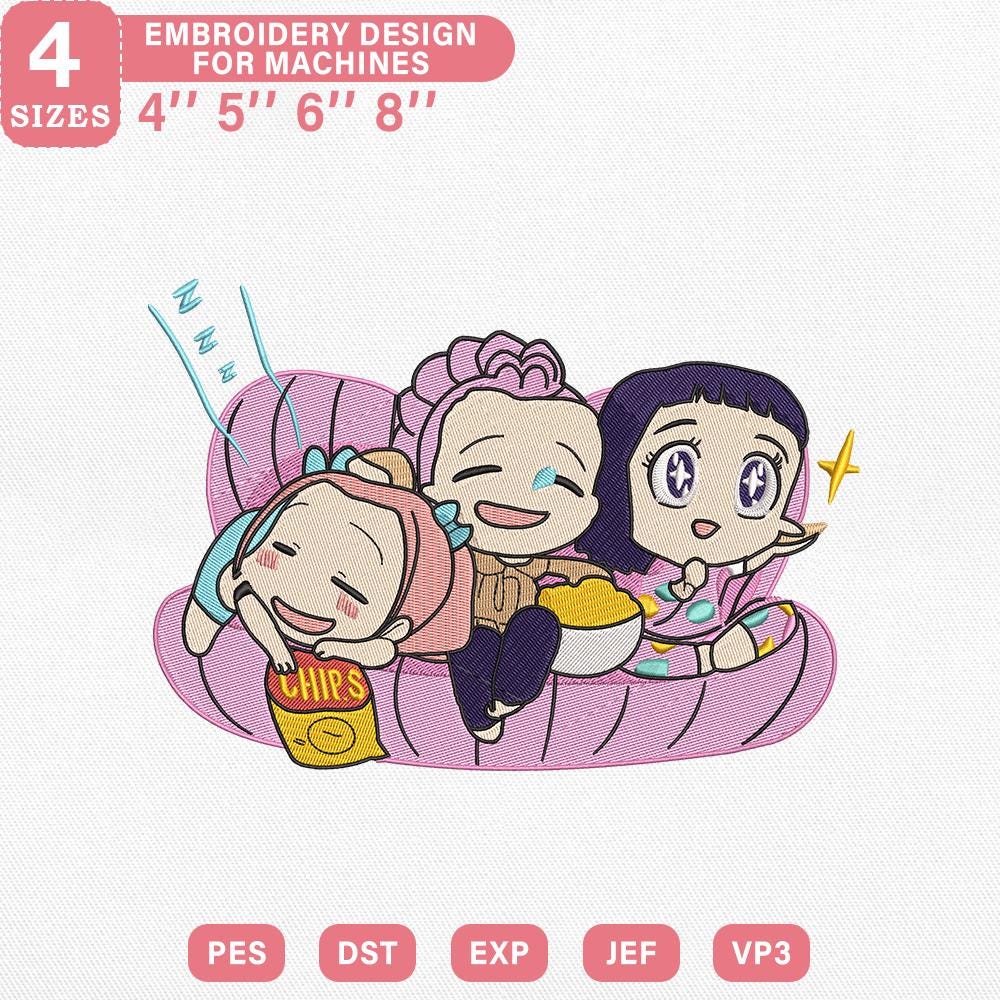 Kpop Chibi Demon Hunter Embroidery Pattern