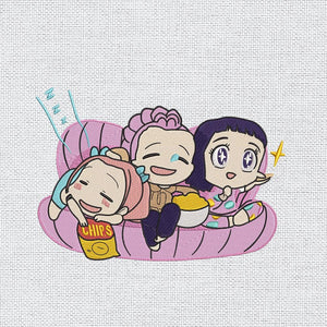 Kpop Chibi Demon Hunter Embroidery Pattern