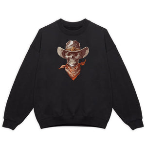 Cowboy Skull Embroidery Design Halloween Skeleton