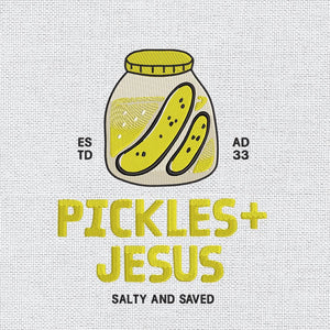 Pickles & Jesus Embroidery Pattern - PES DST JEF VP3 Files - ThredViora