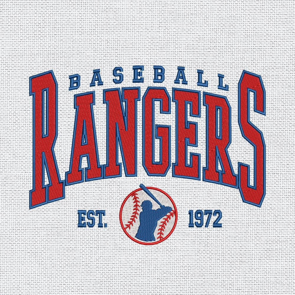 Vintage Texas Baseball Team Embroidery Design, Retro Sports Team Machine Embroidery File Instant Download, 4 Sizes, Pes Dst Jef Exp Vp3