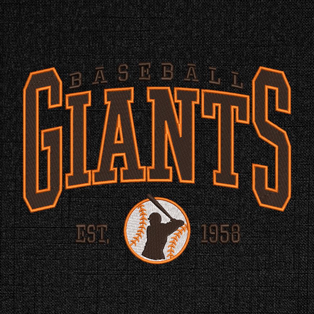 Vintage San Francisco Baseball Embroidery Design - PES DST JEF EXP VP3 - ThredViora