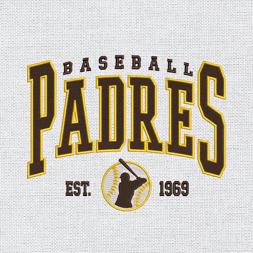 Vintage San Diego Baseball Team Embroidery Design, Retro Sports Team Machine Embroidery File Instant Download, 4 Sizes, Pes Dst Jef Exp Vp3