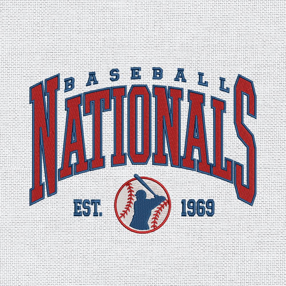 Vintage Washington Baseball Team Embroidery Design, Retro Sports Team Machine Embroidery File Instant Download, 4 Sizes, Pes Dst Jef Exp Vp3