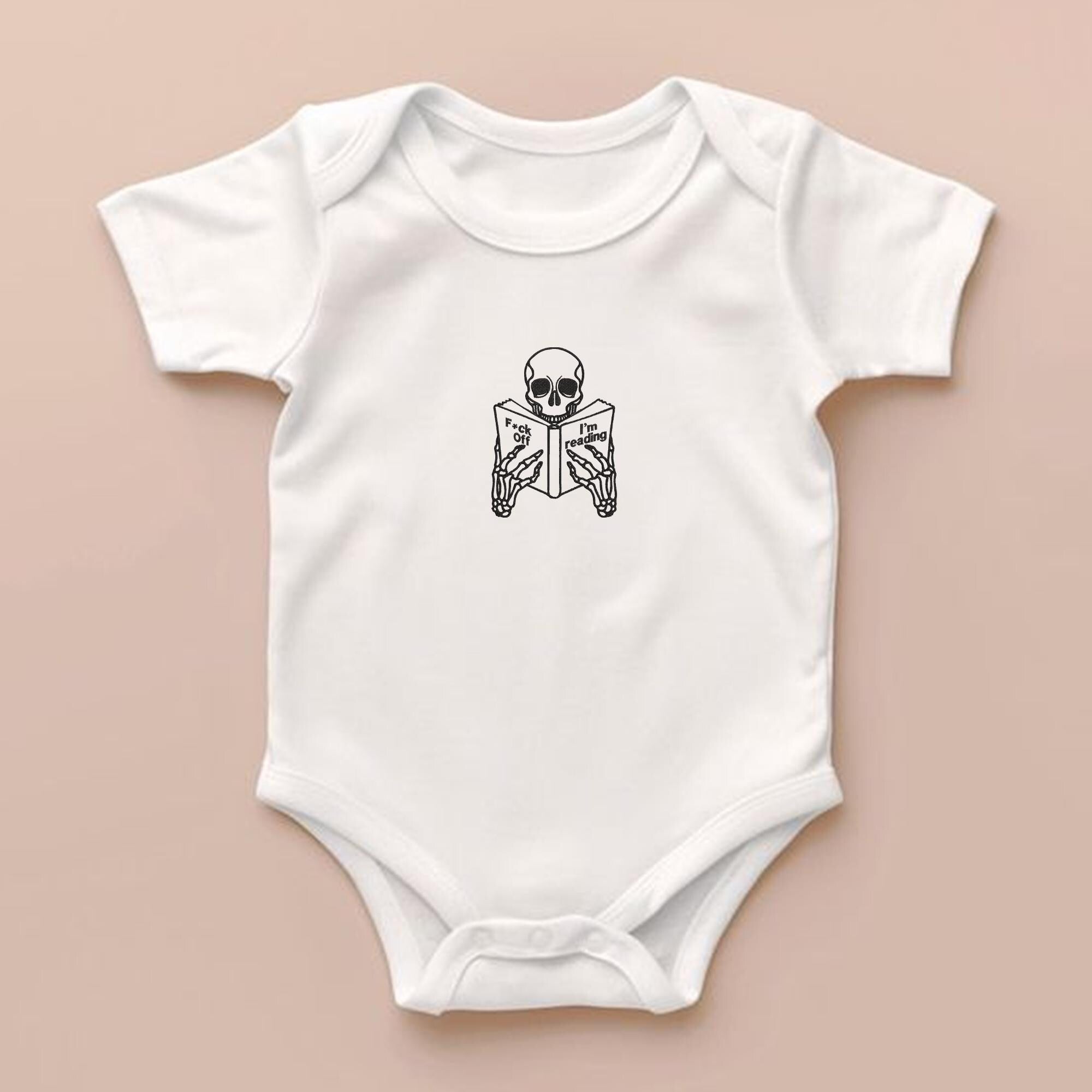 Embroidery Design Skeleton Reading Bookish Tarot Stitch