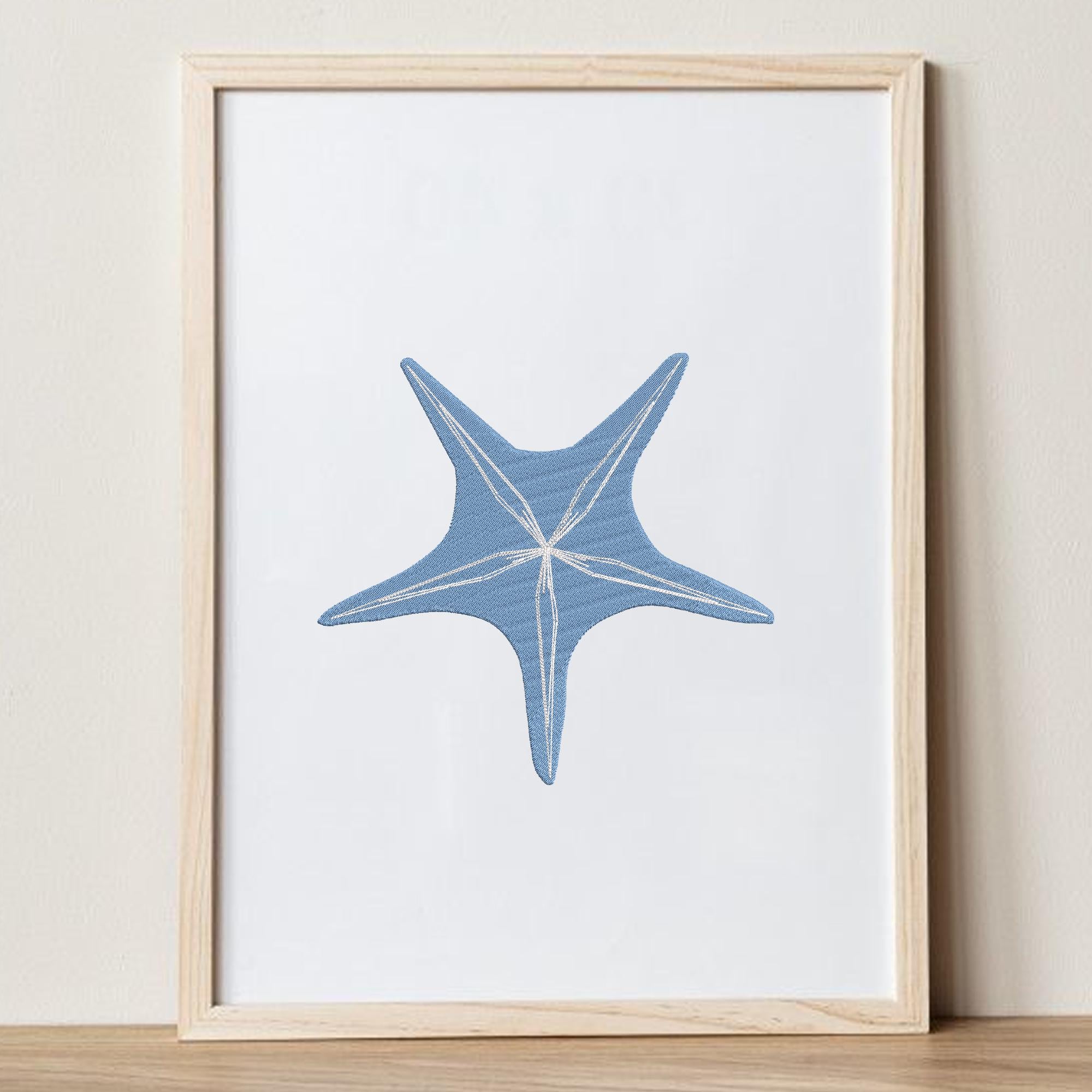 Starfish Sea Culture Summer Embroidery Design